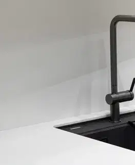 Kuchynské drezy DEANTE DEANTE - Momi nero Granitový drez, 1-bowl ZKM_N103