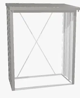 Drevníky Biohort Drevník BIOHORT Woodstock 157 x 102 x 199 cm (sivý kremeň metalíza)