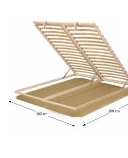 Rošty do postelí KONDELA Basic Flex 3-zónový lamelový rošt 180x200 cm brezové drevo