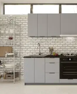 Kuchynské linky DAISY K 240 jednoduchá kuchynská linka 240 cm, kašmír