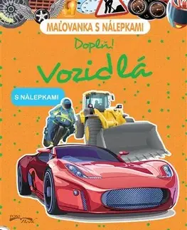 Nalepovačky, vystrihovačky, skladačky Maľovanka s nálepkami - Vozidlá