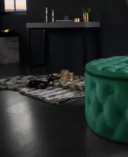 Taburety a podnožky Chesterfield taburet ZETHOS Dekorhome