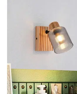 Svietidlá BRILAGI - Nástenné bodové svietidlo HYGGE 1xE14/15W/230V drevené/dymové BRI438