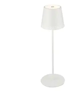 Lampy Brilo - LED nabíjateľná dotyková stolná lampa KIKI LED/2,6W/5V IP44 2600 mAh biela 7438-016