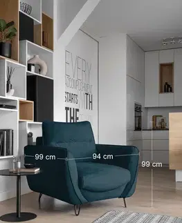 Kreslá NABBI Salma 1F kreslo tmavomodrá