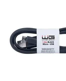 Predlžovacie káble Winner Group - USB kábel Micro USB / USB-A 1m čierna WINKABUMICRO