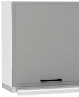 Kuchynské skrinky visiace Kuchynská skrinka Emily W60/68 Slim Pl so strieborným digestorom  Dast Grey