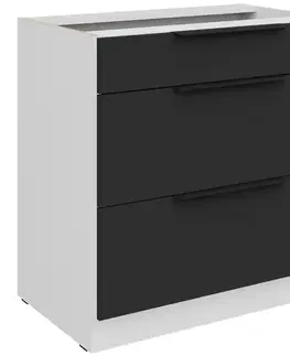 Kuchynské skrinky stojace Kuchynská skrinka Aria-Bl/Wh Anti Fingerprint 80d 3s Bb