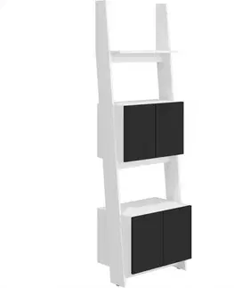 Regály Regál Rack 60-2D Biely/čierna