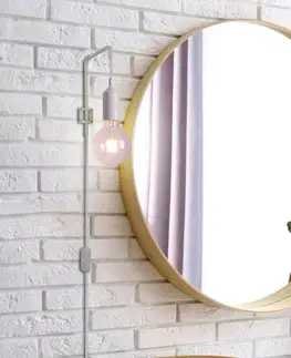 Nástenné svetlá Biela nástenná lampa s káblom Laren Ledea lampa