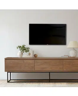 Konferenčné stolíky Televízny stolík Milo Walnut and Black II, L