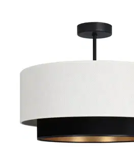 Svietidlá  Prisadený luster NATIA 1xE27/60W/230V priemer 45 cm biela/čierna H0230