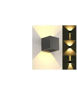 LED osvetlenie  LED Vonkajšie nástenné svietidlo KREON 2xLED/3W/230V IP54 3000K antracit SKU004865