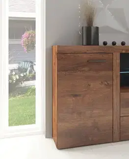 Komody a skrinky Kombinovaná komoda BRUMA dub lefkas