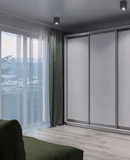 Šatníkové skrine LUNATA š300/v220 štvordverová šatníková skriňa, biela