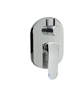 Kúpeľňové batérie Mereo Sprchová podomietková batéria s trojcestným prepínačom, Mada, Mbox, oválny kryt, chróm CBQ60157MB