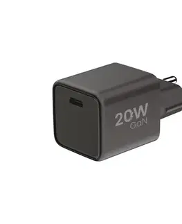 Predlžovacie káble Winner Group - Rychlonabíjací adaptér 1xUSB-C Power Delivery 20W čierna WINGAN20WBLA