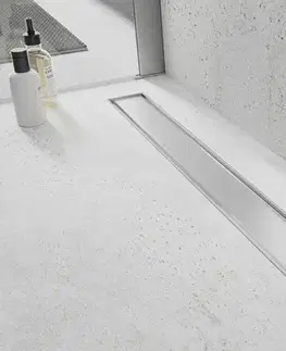 Sprchovacie kúty MEXEN/S - Flat 360 ° MGW odtokový žľab otočný 100 cm biele sklo 1027100-40