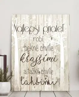 Tabuľky s venovaním (darčeky) Darček pre kamaráta - Najlepší priateľ - tabuľka na stenu