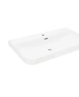 Umývadlá Nábytkové umývadlo SAT Fusion 81x46 cm otvor pre batériu uprostred SATFUS8046 SATFUS8046