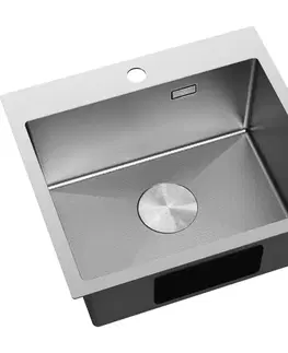 Kuchynské drezy MEXEN MEXEN - Solix oceľový drez 1-bowl 500 x 450 mm, nerez HC 6402501000-01HC