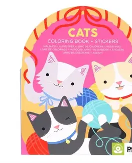 Nalepovačky, vystrihovačky, skladačky Cats Coloring Book + Stickers - Collage
