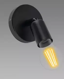 Lampy do obývačky Nástenné svietidlo  Uno E27 1C čierne K 03813 LK1