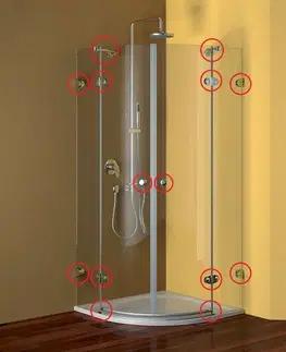 Sprchovacie kúty Mereo Kovanie oválne pre sprchové kúty CK70102E, CK70106E, CK70120E, komplet CK93