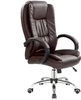 Otočné kreslá Kancelárske kreslo Relax tmavohnedá