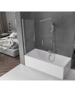 Sprchové dvere MEXEN/S - Velar Dvojkrídlová posuvná vaňová zástena 170 x 150, transparent, chróm 896-170-000-01-01