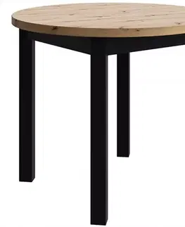 Jedálenské stoly Stôl Perla 90 artisan/čierna