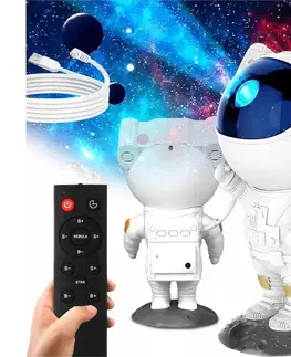 Svietidlá SmartLED LED RGB projektor LED/5W/5V astronaut + diaľkové ovládanie 8086