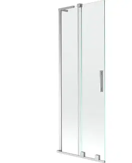 Sprchové dvere MEXEN/S - Velar L dvojkrídlová posuvná vaňová zástena 70 x 150, transparent, chróm 896-070-003-01-01