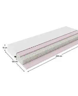 Matrace KONDELA Magdo penový matrac 120x200 cm biela