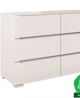 Komody do spálne Komoda drevená buk 6s Skandica Sparta Biely