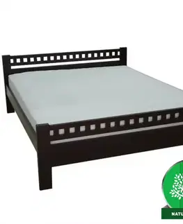 Dvojlôžkové postele Posteľ Milena 160x200 jelša/wenge