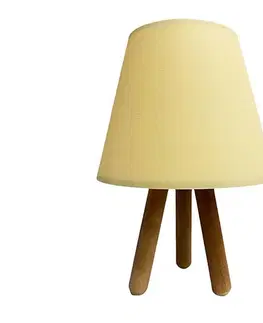 Lampy  Stolná lampa WOOD 1xE27/60W/230V krémová 390FLH1706