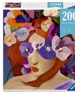 200 dielikov Kvetinová hlava Fialka 200 dielikov