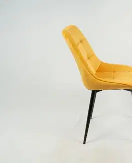 Jedálenské stoličky TRISTE 2 jedálenská stolička, žltý velvet
