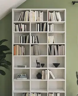 Regály HASTA nástenná knižnica, biela 