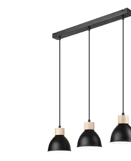 Svietidlá  Luster na lanku NICO 3xE27/60W/230V čierna LM-3.143 black