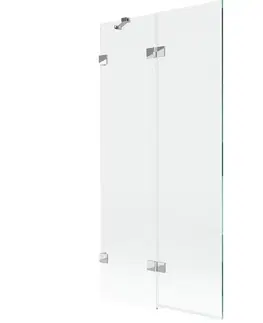 Sprchové dvere MEXEN/S - Lunar vaňová zástena 2-krídlová ľavá 90 x 150, transparent, chróm 897-090-100-01-00-L