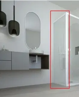Sprchovacie kúty FORTE - Pevná stena DECO F1C - FARBA rámu - Hliník ossidato, Rozmer A - 80, Výplň - Číre bezpečnostné sklo - 6 mm BDE902FC348103