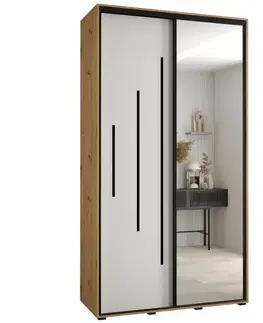 Šatníkové skrine Skriňa 45 Canaris 13 140 artisan/biela/čierna