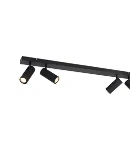 Bodove svetla Inteligentný stropný reflektor čierny 4-svetelný nastaviteľný vrátane 4 Wifi GU10 50mm - Renna