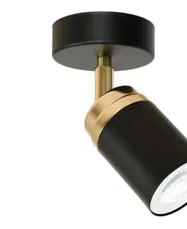 Svietidlá  Bodové svietidlo RENO 1xGU10/8W/230V čierna/zlatá 5163