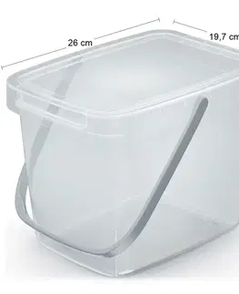 Úložné boxy NABBI NHW6 plastový úložný box s rúčkou 6 l priehľadná