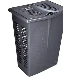 Kúpeľňové doplnky Koš na bielizeň Zebra 42L 1403 antracit