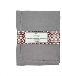 Bytový textil Behúň SAGA svetlošedá 45x140 easy care