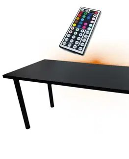 Kancelárske stoly Písací Stôl Low Čierna 136x66x2,8 Model 1